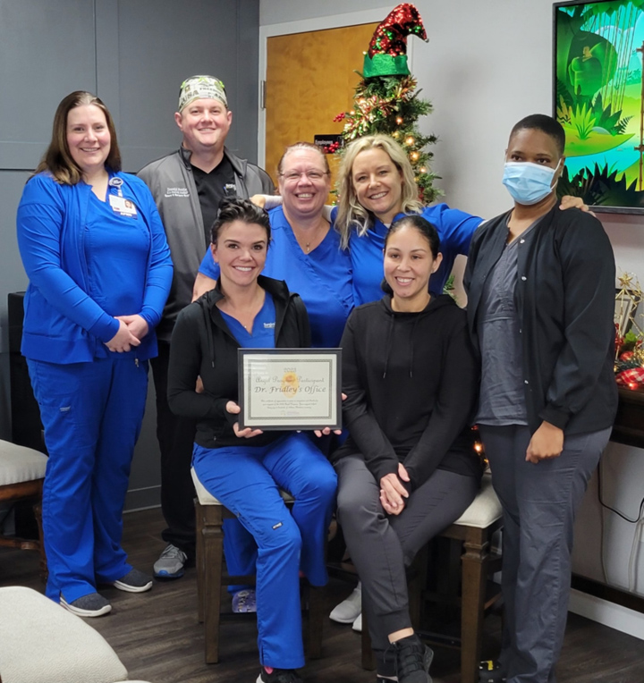 SABP receiving an award for the second year in a row for working with The Pasco County Foster Adoptive Parent Association In works with their Angel Program