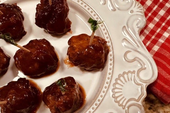 Holiday Berry BBQ Turkey Meatballs